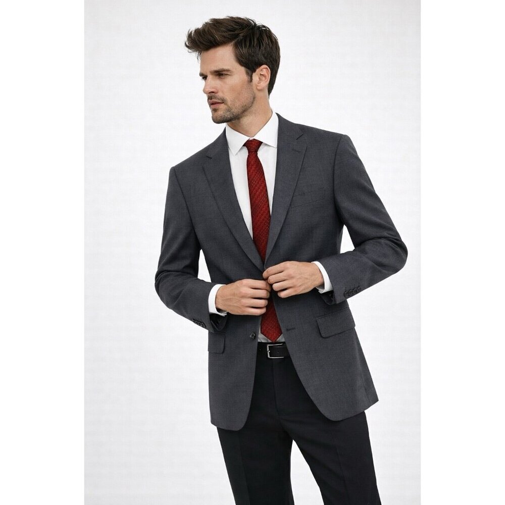 COLE HAAN GRAND OS jacket blazer sport coat unlined gray 46R unstructured
